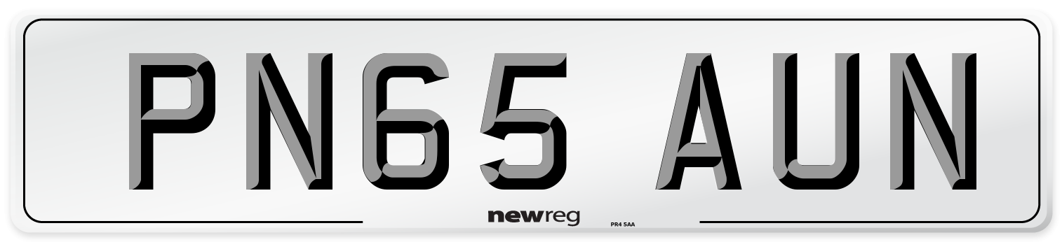 PN65 AUN Number Plate from New Reg